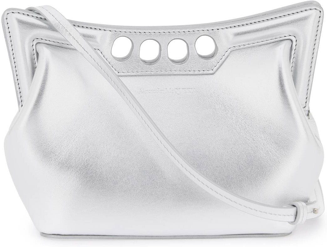 Alexander Mcqueen Women's Peak Mini Crossbody Bag in Silver | 7759081BL1I