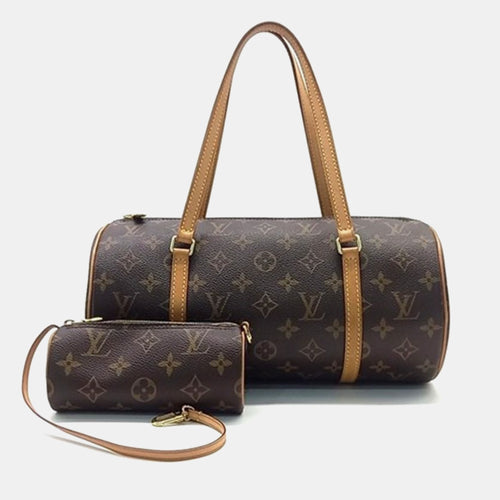 Brown Monogram Papillon Top Handle Bag