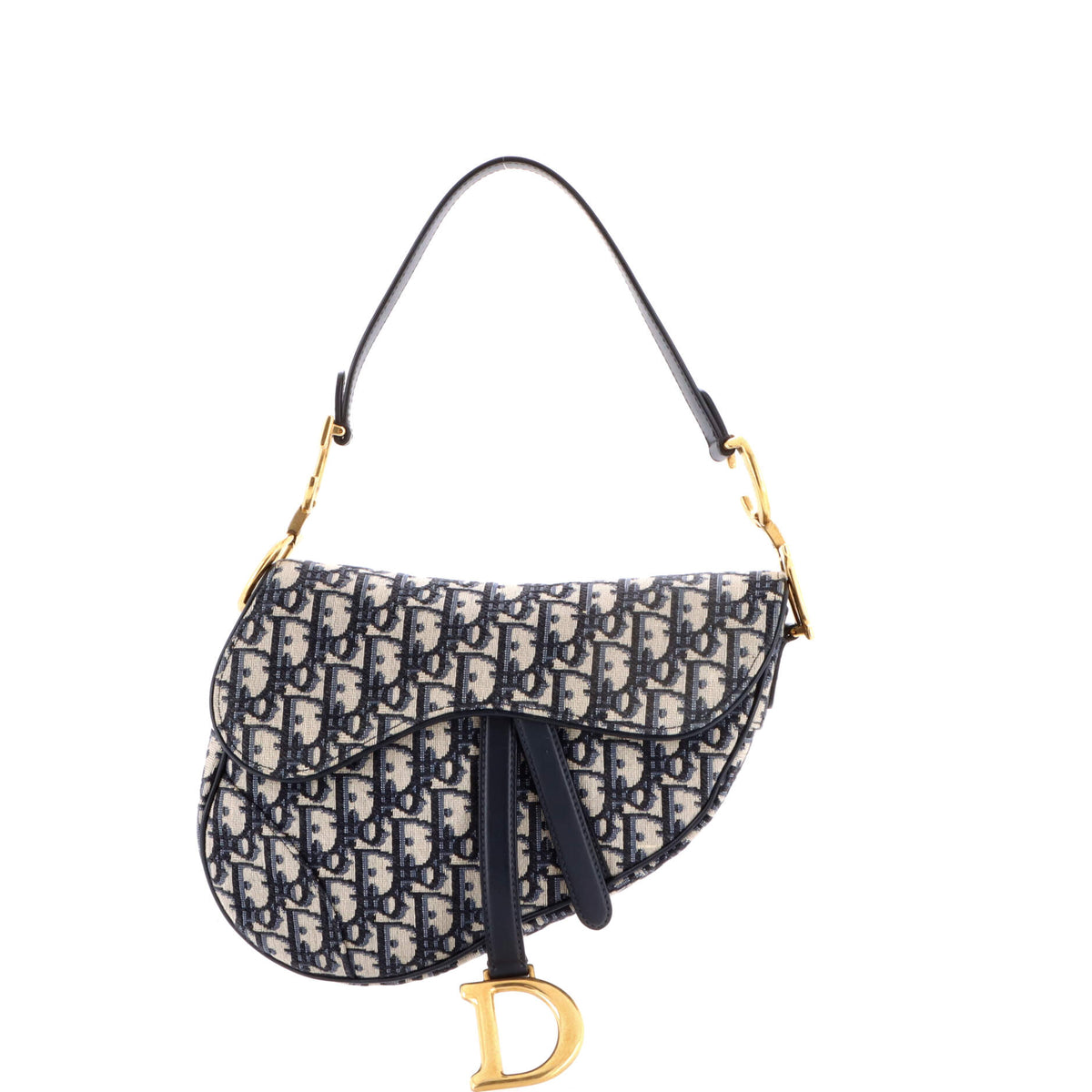 Christian Dior Saddle Handbag Oblique Canvas Medium