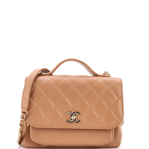 CHANEL Business Affinity Flap Bag Quilted Caviar Small