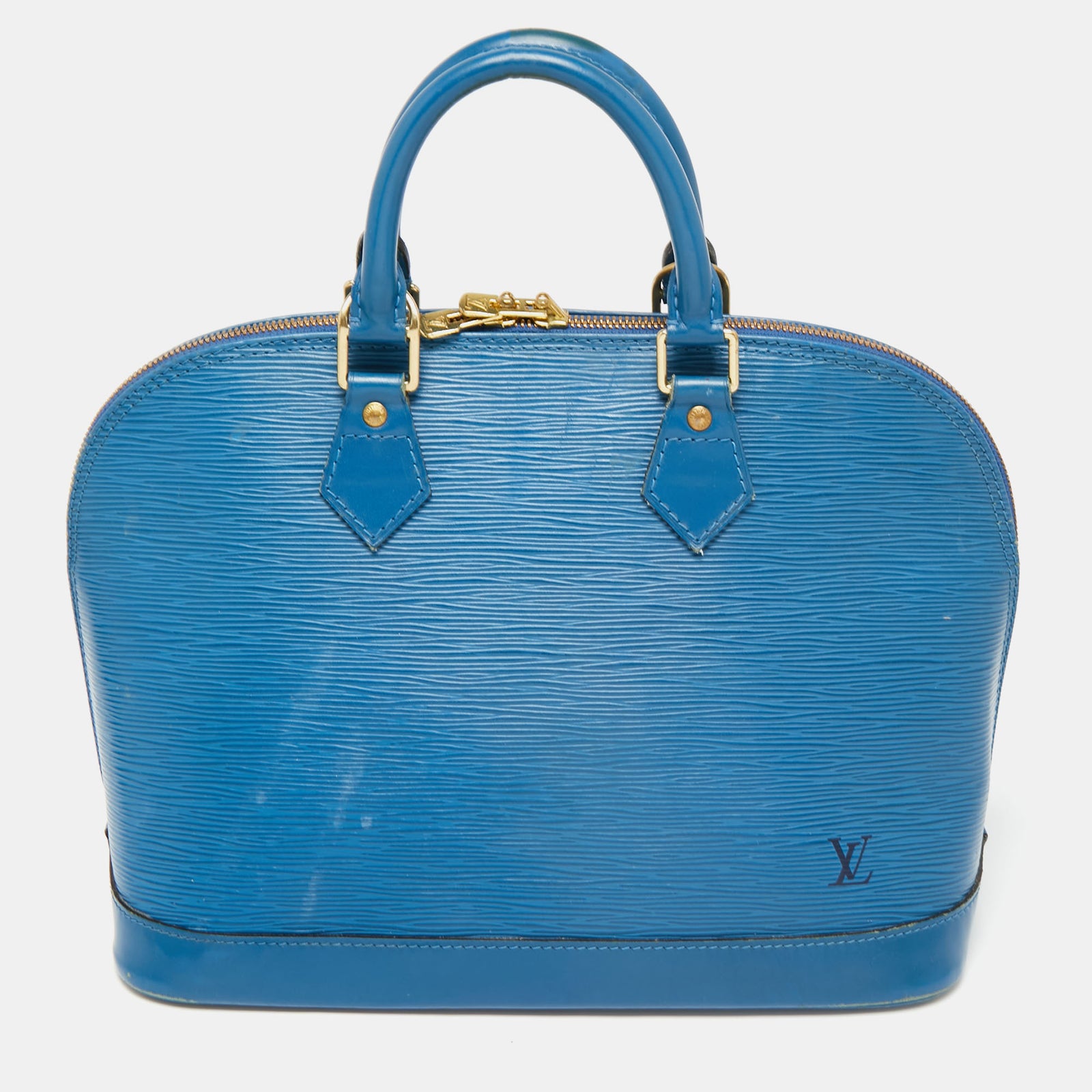 Louis Vuitton Toledo Blaue Alma PM Tasche aus Epi-Leder