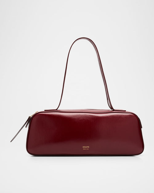 Simona Crackle Patent Leather Shoulder Bag