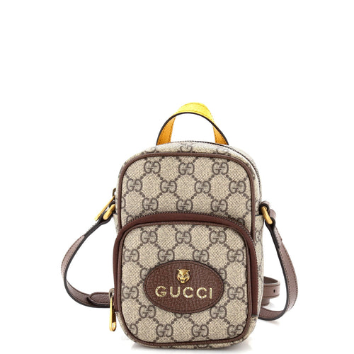 GUCCI Neo Vintage Top Handle Crossbody Bag GG Coated Canvas Mini