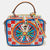 Multicolor Leather Teatro dei Pupi Dolce Box Top Handle Bag