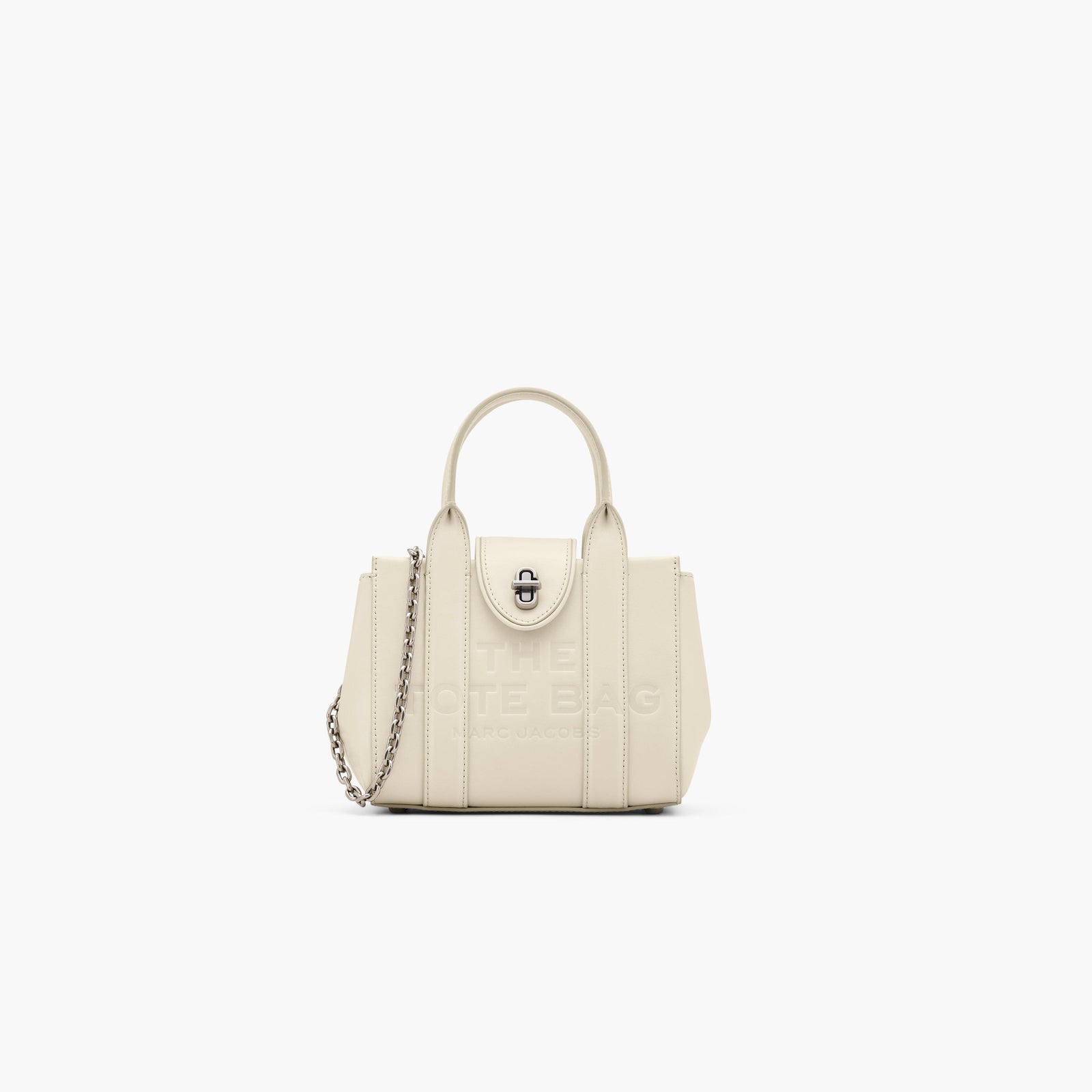 Marc Jacobs The Turnlock Crossbody Tote Bag in Cloud White