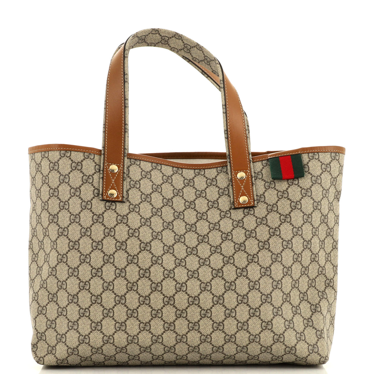 Gucci GUCCI Web Loop Tote GG Coated Canvas Medium