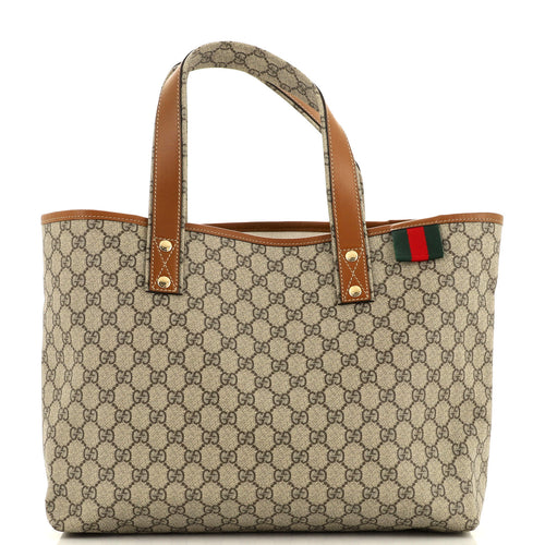 GUCCI Web Loop Tote GG Coated Canvas Medium