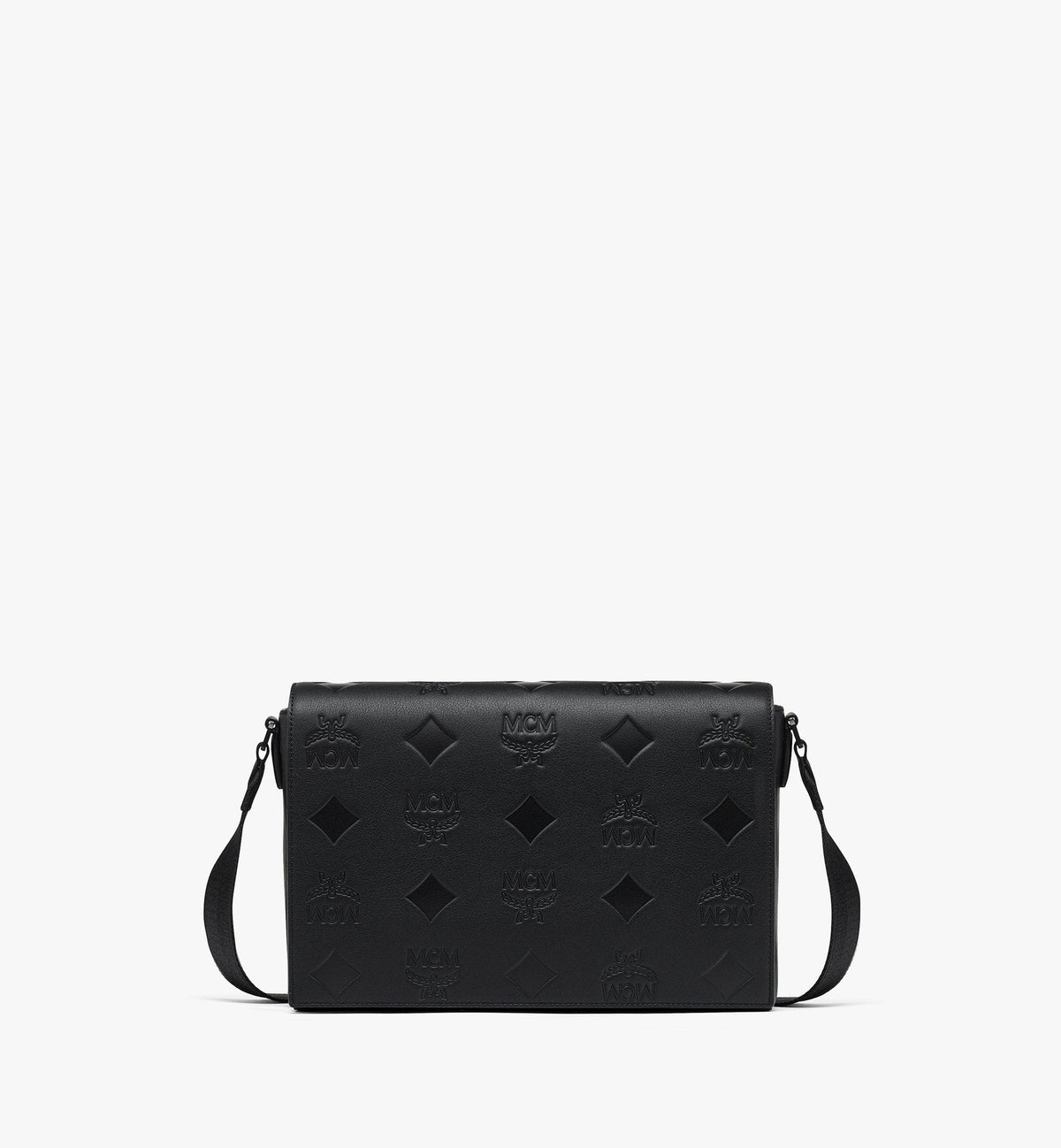 MCM Klassik Messenger In Maxi Monogram Leather