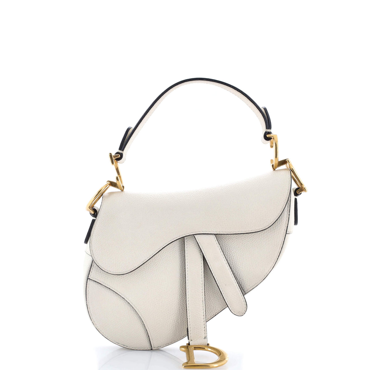 Christian Dior Saddle Handbag Leather Mini