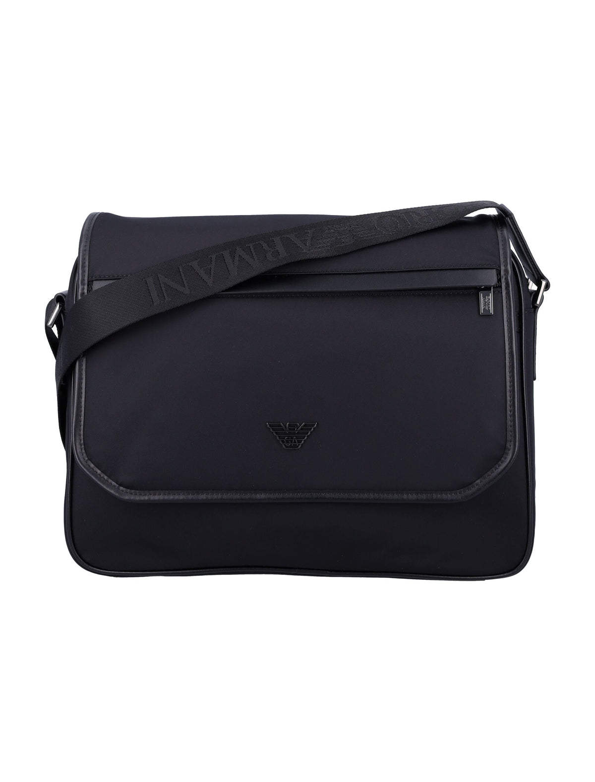 Emporio Armani Men's Nylon Messenger Bag in Nero | 24AY4M391Y217J Color 80001