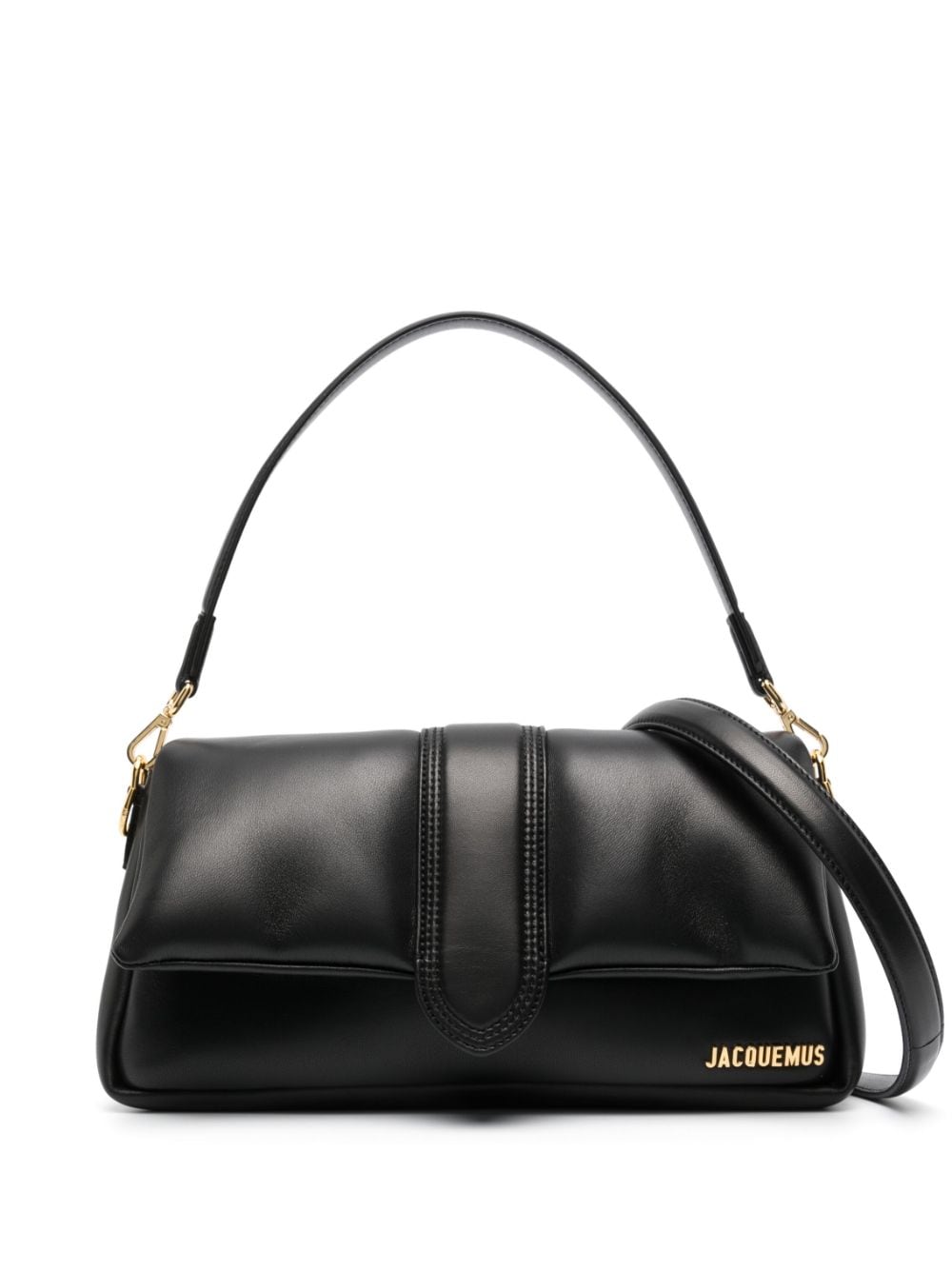 Jacquemus Women's Le Bambimou Leather Shoulder Bag in Black | Size UNI | 231BA052