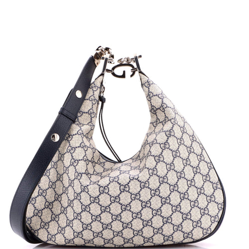 GUCCI Attache Shoulder Bag GG Coated Canvas Medium