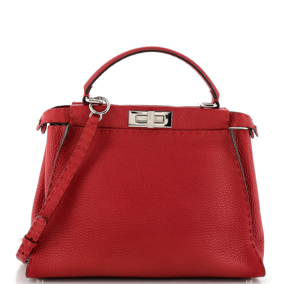 Fendi FENDI Selleria Peekaboo Bag Rigid Leather Regular