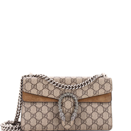 GUCCI Dionysus Bag GG Coated Canvas with Crystal Embellished Metal Small