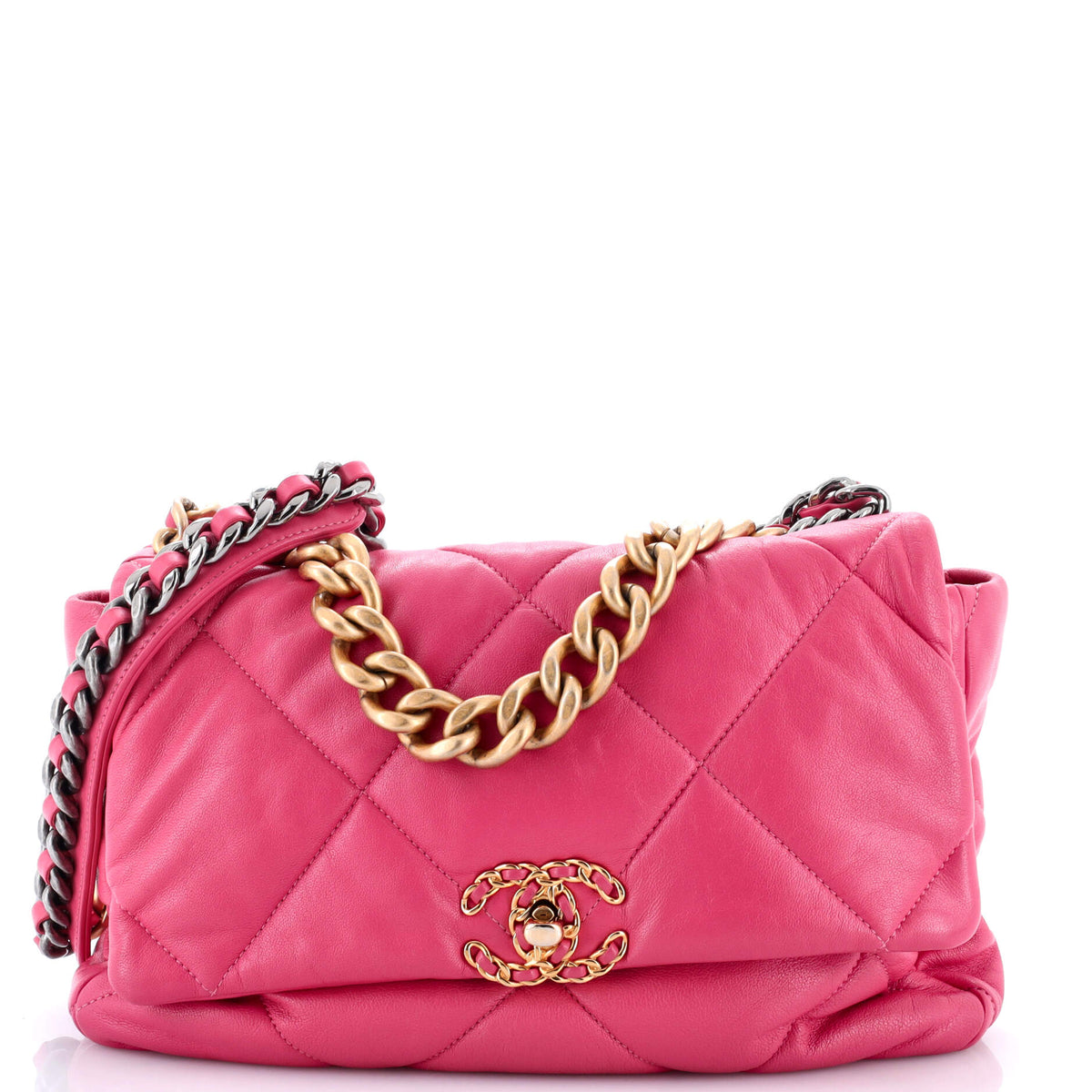Chanel CHANEL 19 Flap Bag Quilted Leather Large