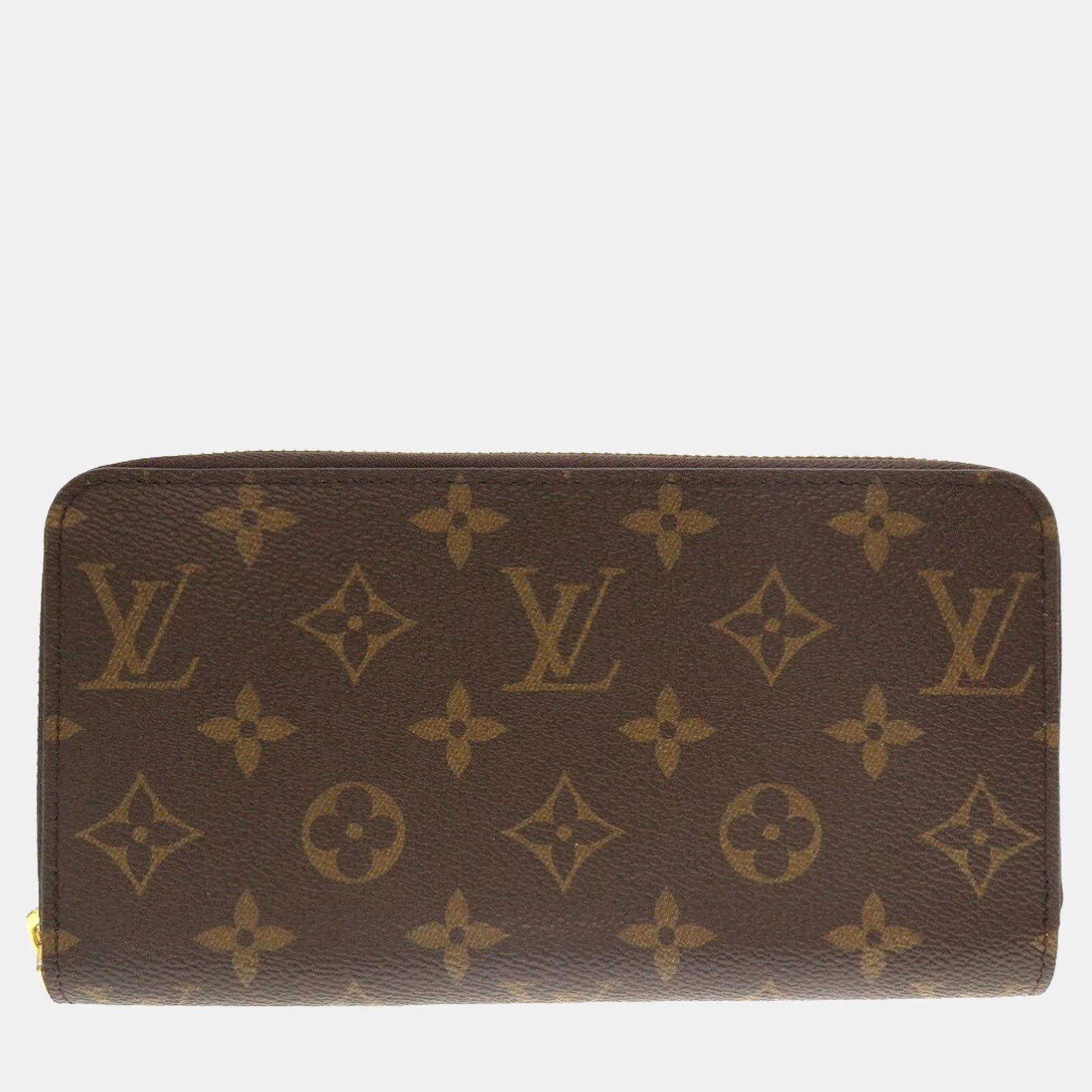 Louis Vuitton Braune Zippy-Geldbörse aus Canvas mit Monogramm