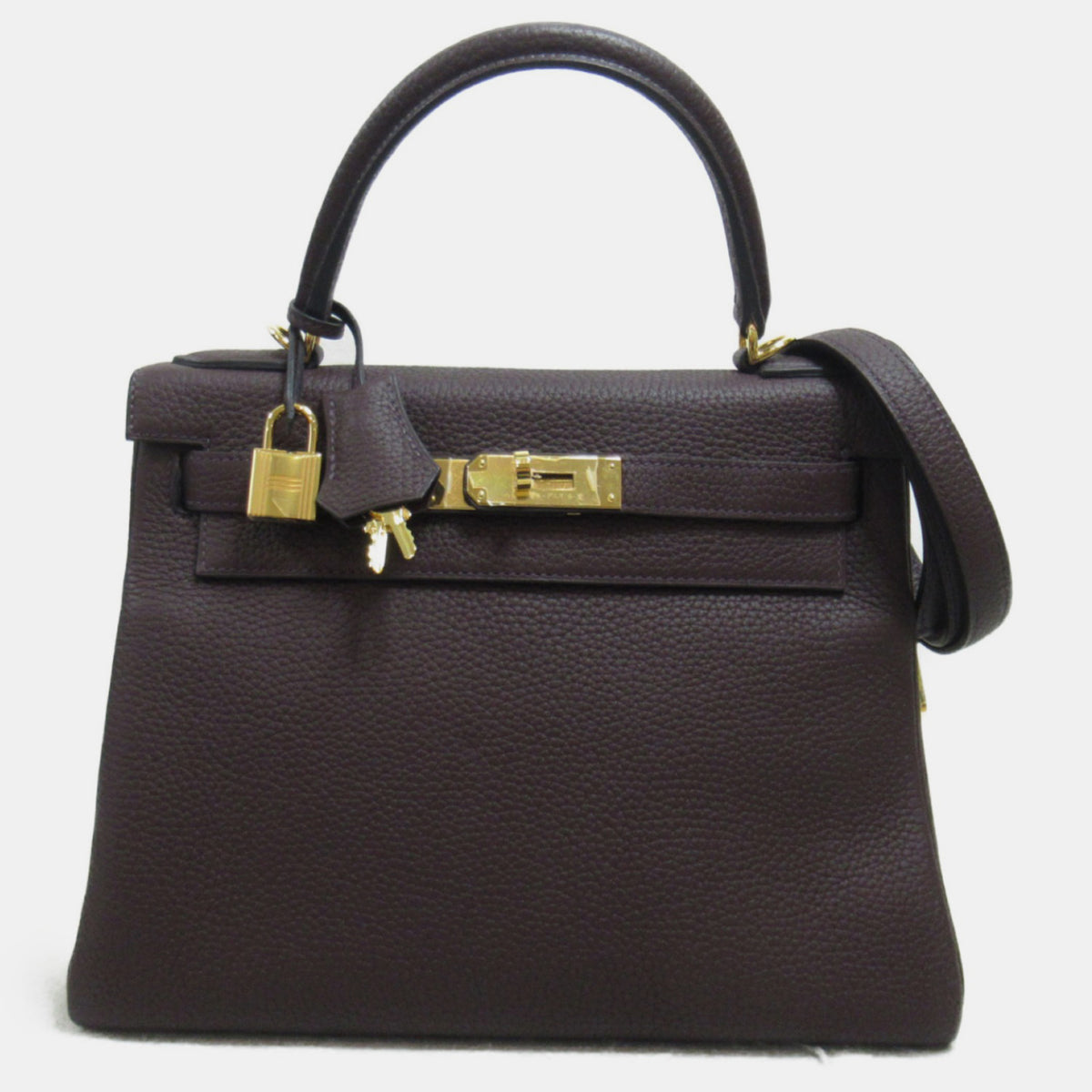 Hermès Brown Togo Leather Kelly 28 Tote Bag
