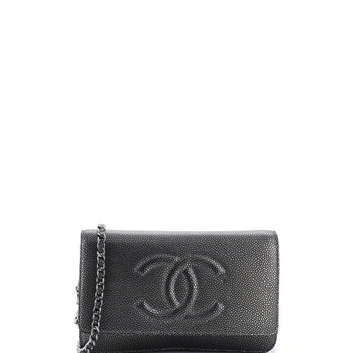 CHANEL Timeless Wallet on Chain Caviar