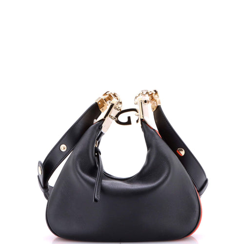 GUCCI Attache Shoulder Bag Leather Small