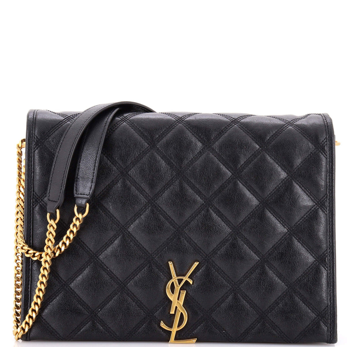 Saint Laurent Becky Shoulder Bag Quilted Leather Small