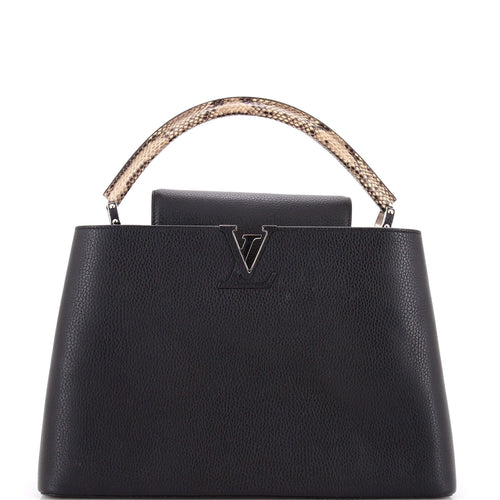 Capucines Bag Leather with Python MM