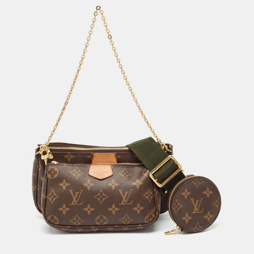 Khaki Monogram Canvas Multi Pochette Accessoires Bag