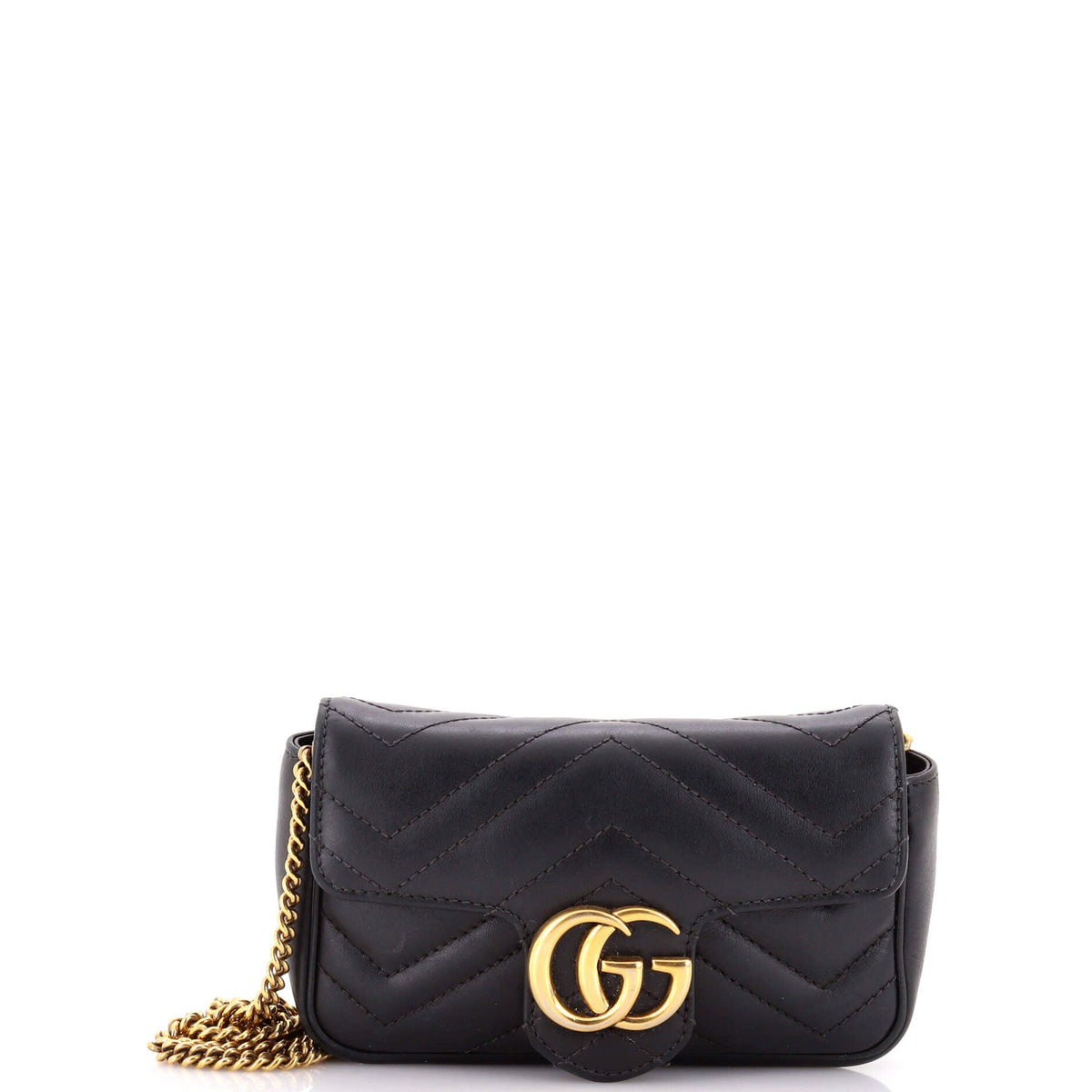 Gucci GUCCI GG Marmont Flap Bag Matelasse Leather Super Mini