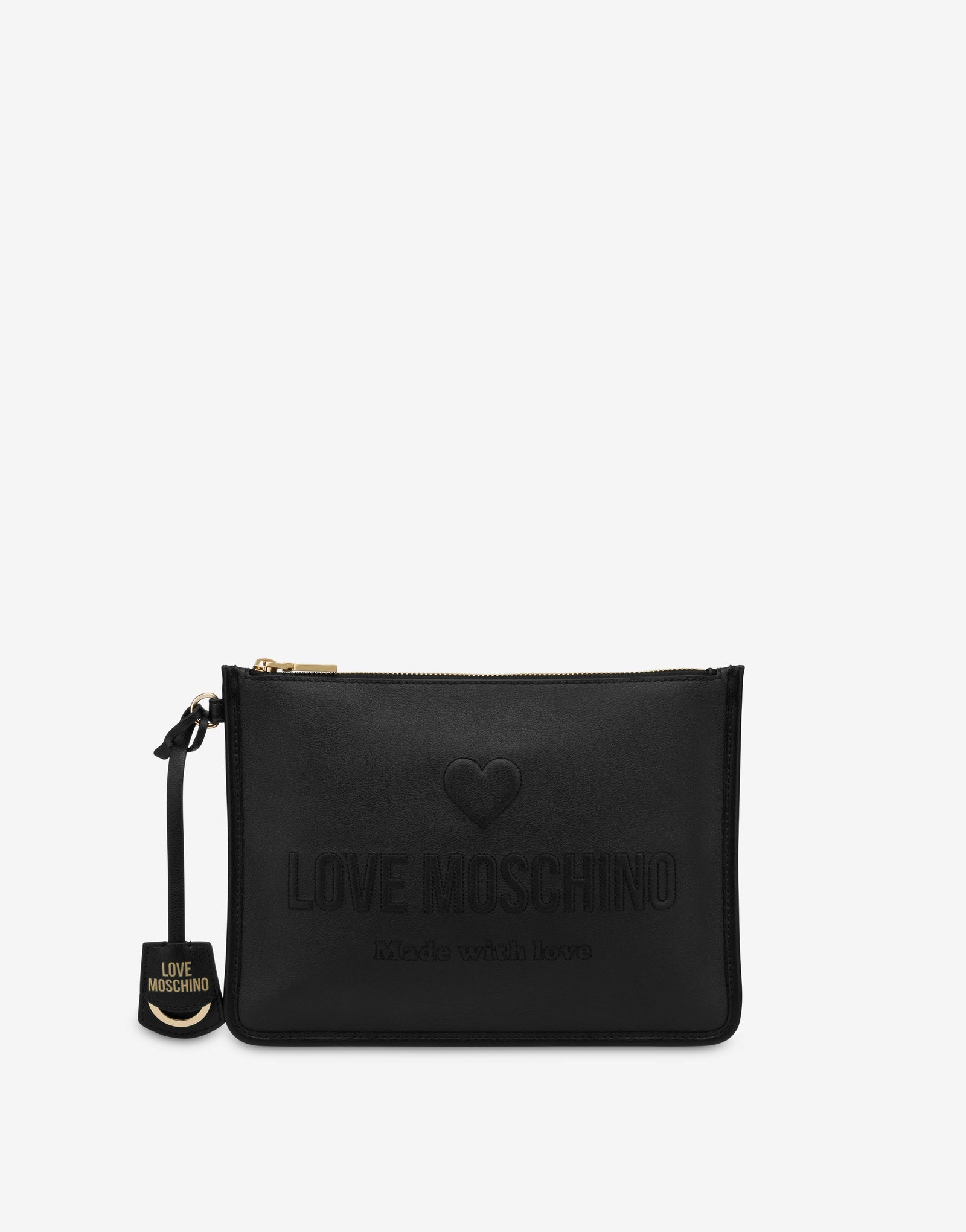 Love Moschino Pochette En Cuir De Veau Love Embossed