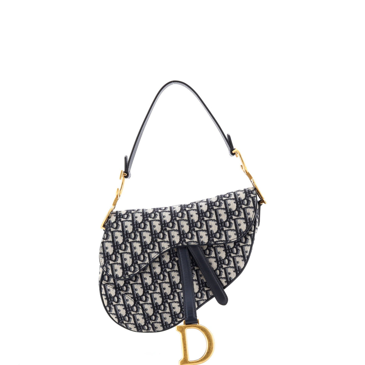 Christian Dior Saddle Handbag Oblique Canvas Medium