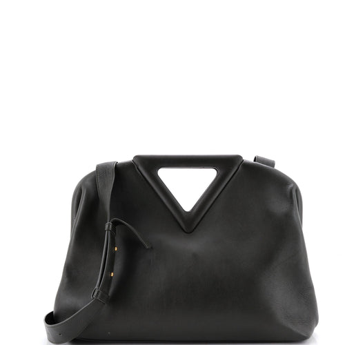 Point Shoulder Bag Leather Medium