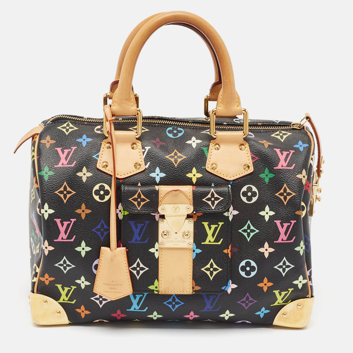Louis Vuitton Black Monogram Multicolore Canvas Speedy 30 Bag