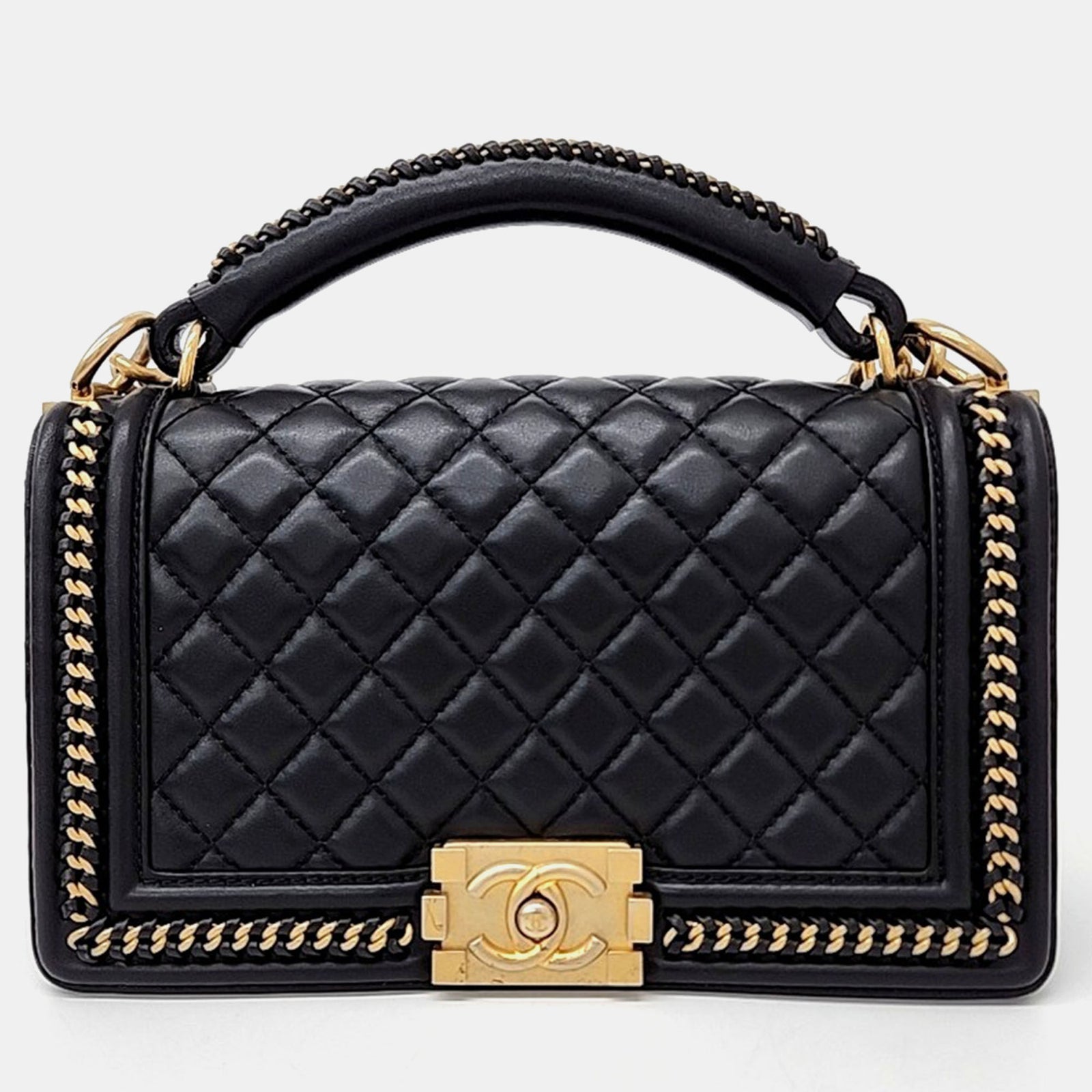 Chanel Petit sac à poignée supérieure pour garçon