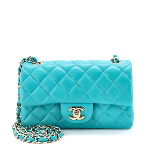 CHANEL Classic Single Flap Bag Quilted Lambskin Mini