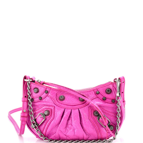 Le Cagole Giant Studs Shoulder Bag Leather Mini