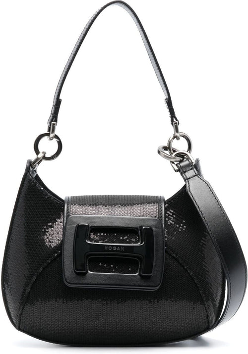 Women's H-Bag Leather Shoulder Bag in Black | Size UNI | KBW01MSB100SBBB999