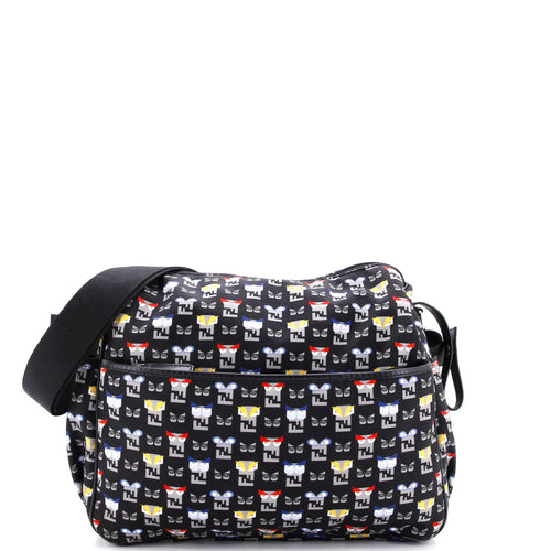 FENDI Monster Diaper Bag Printed Nylon