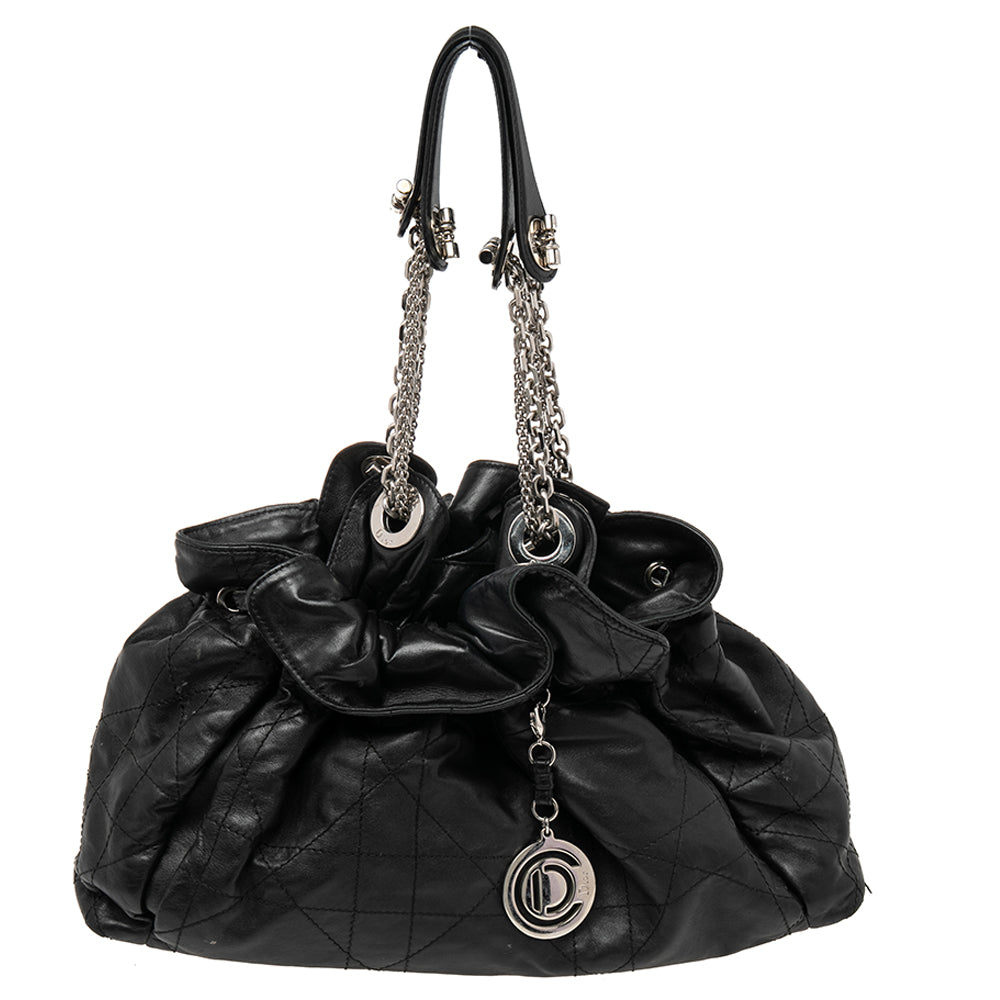 Dior Black Cannage Leather Le Trente Hobo