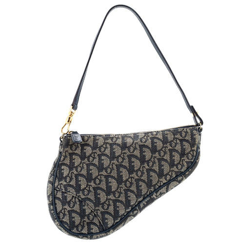 Vintage Saddle Bag Diorissimo Canvas Mini