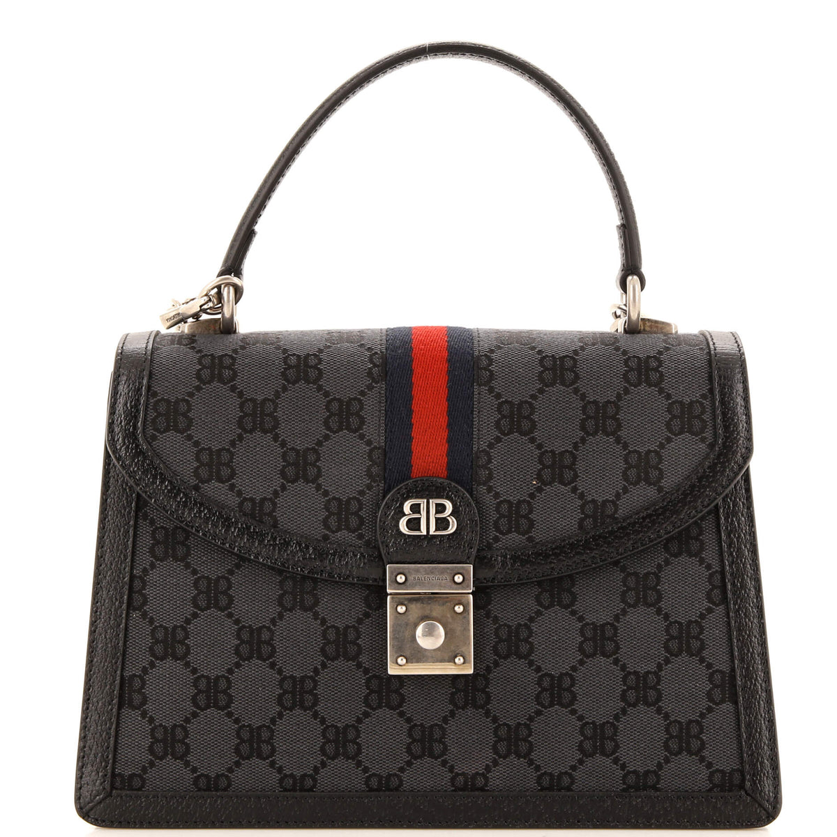 Balenciaga x Gucci The Hacker Project Top Handle Bag BB Coated Canvas Small