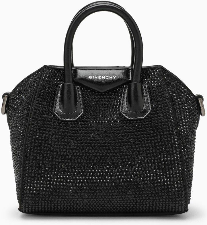 Givenchy Women's Antigona Micro Bag With Rhinestones in Black | BB60K4B1QC