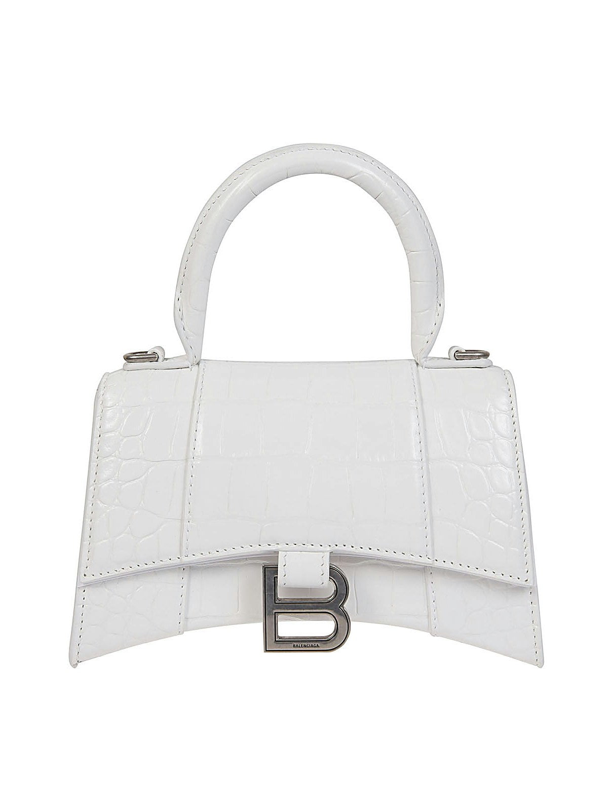 Balenciaga Women's Hourglass Xs Handbag in White | Size UNI | 5928331LR6Y9001