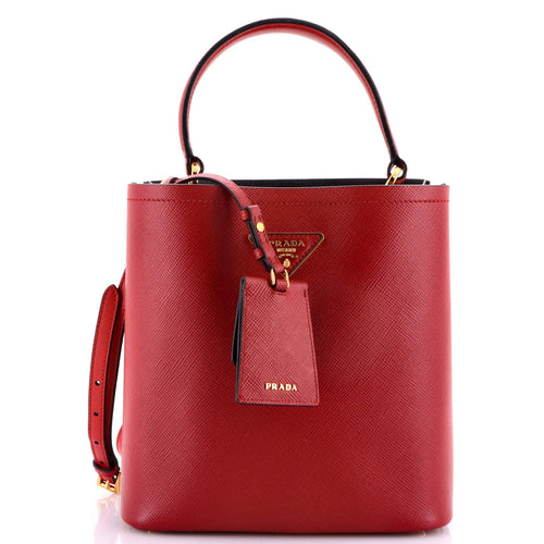 PRADA Panier Bucket Bag Saffiano Leather Medium
