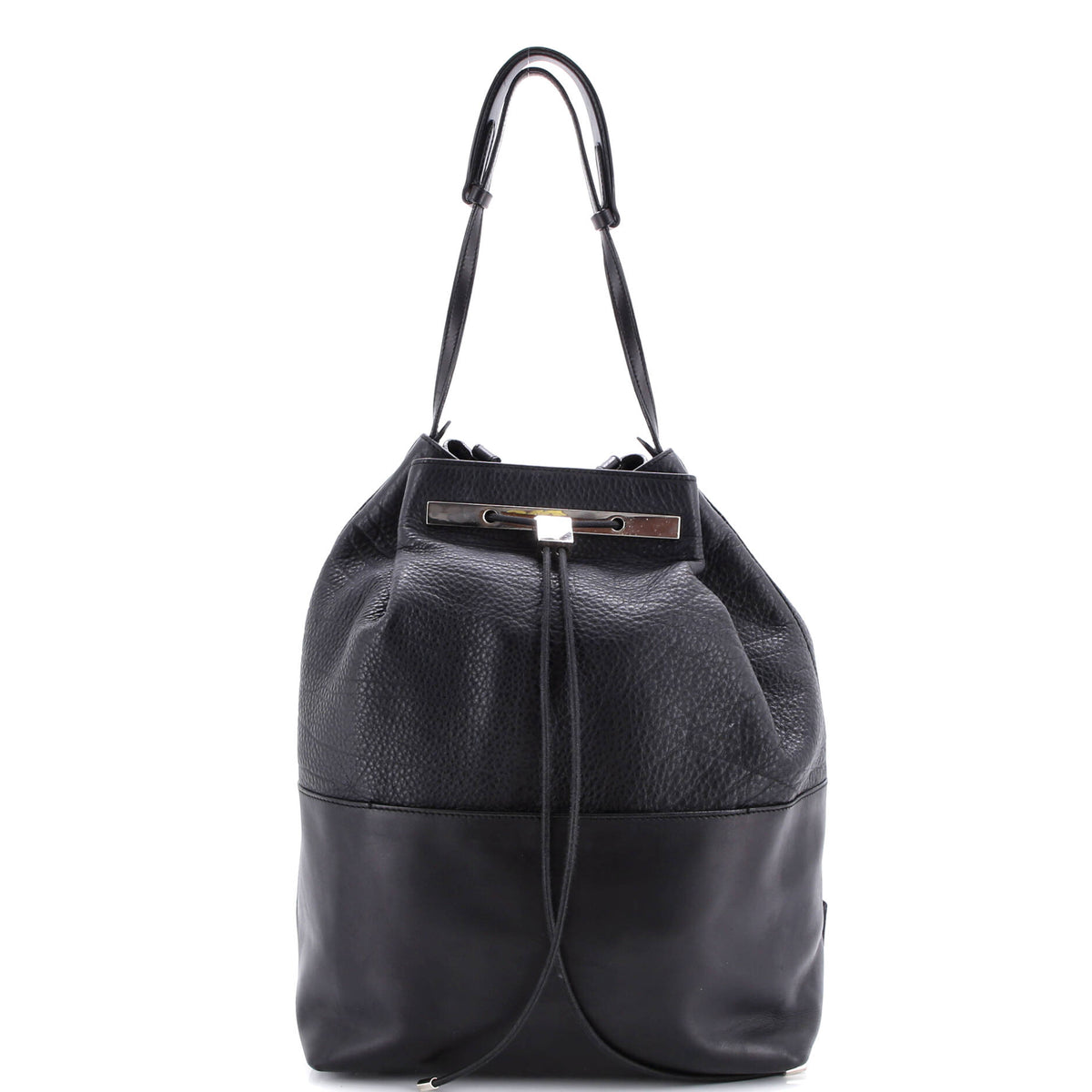 The Row Drawstring Backpack Leather Large