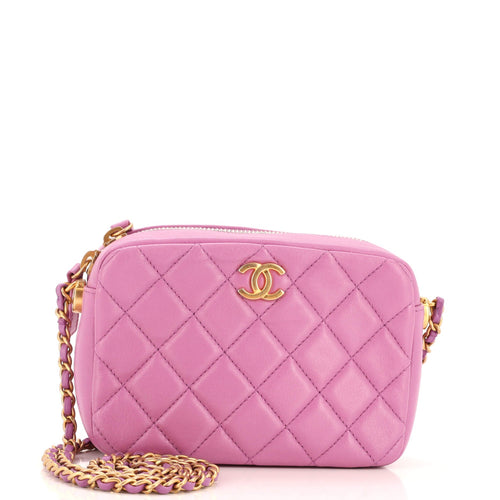 CHANEL Pearl Crush Camera Case Quilted Lambskin Small