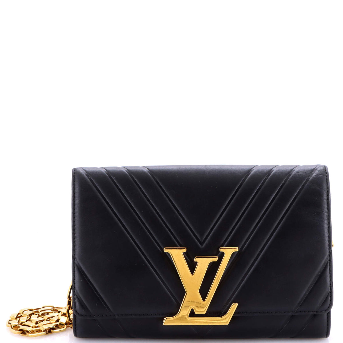 Louis Vuitton Chain Louise Clutch Airy V Leather GM