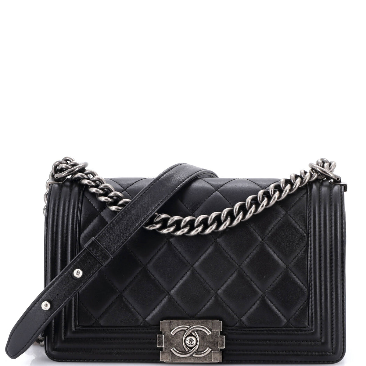 Chanel CHANEL Boy Flap Bag Quilted Lambskin Old Medium