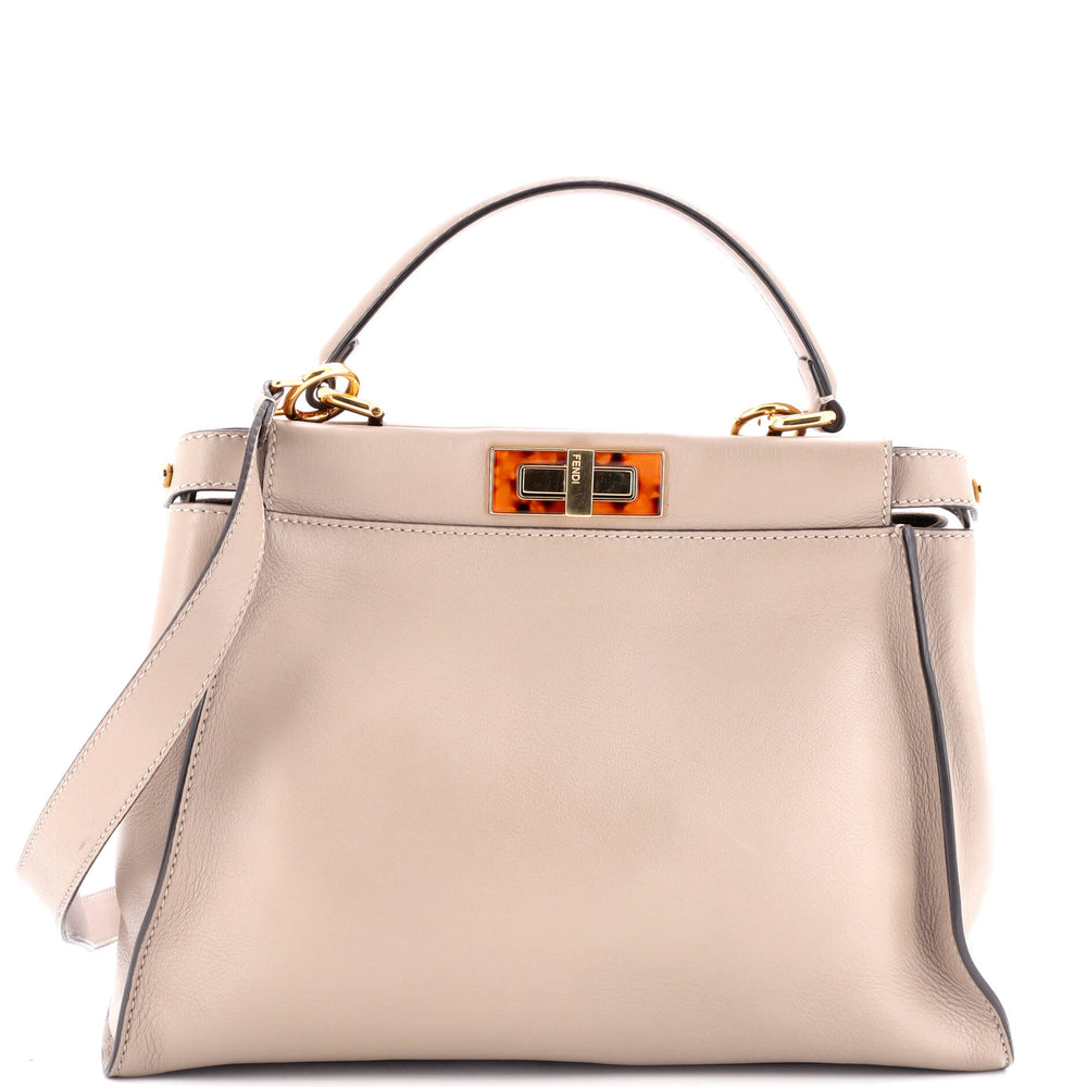 FENDI Peekaboo Bag Rigid Leather Regular