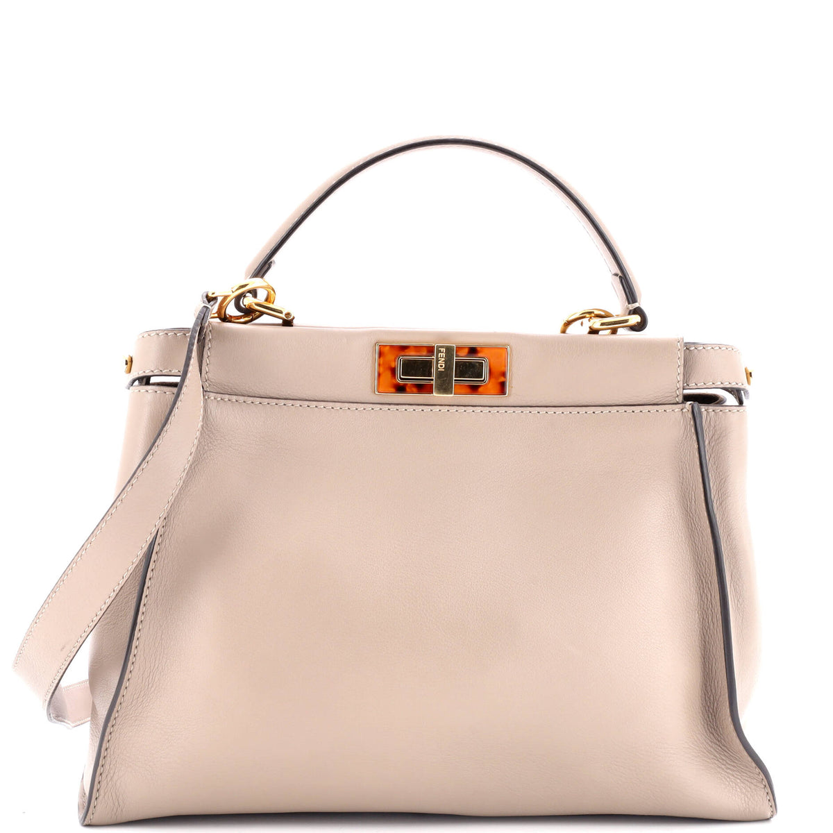 Fendi FENDI Peekaboo Bag Rigid Leather Regular