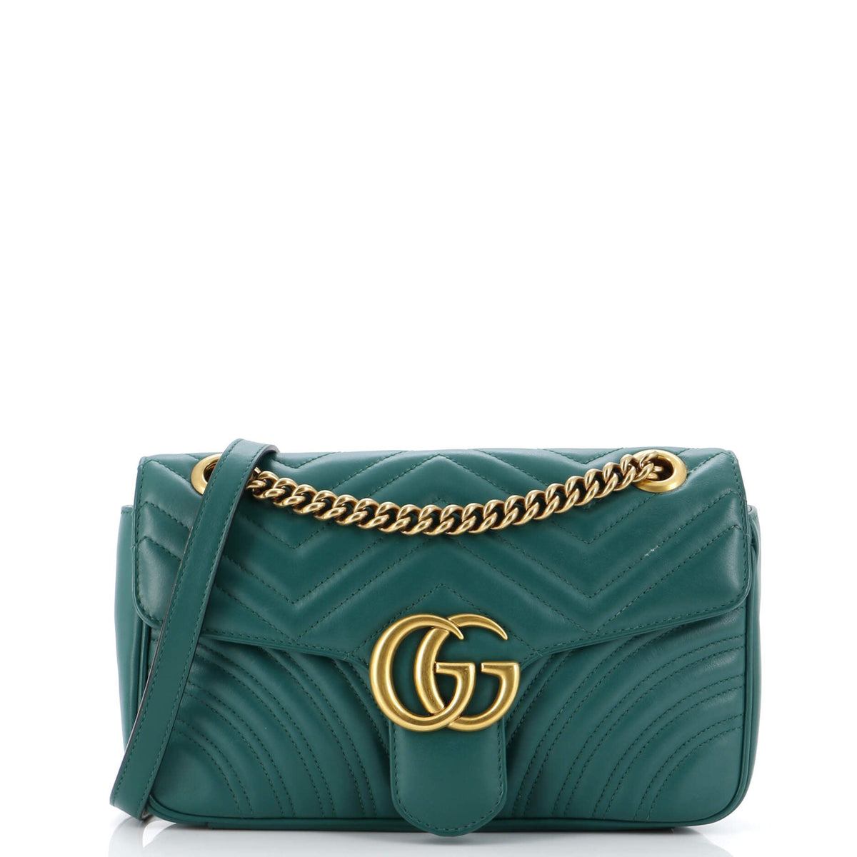 Gucci GUCCI GG Marmont Flap Bag Matelasse Leather Small