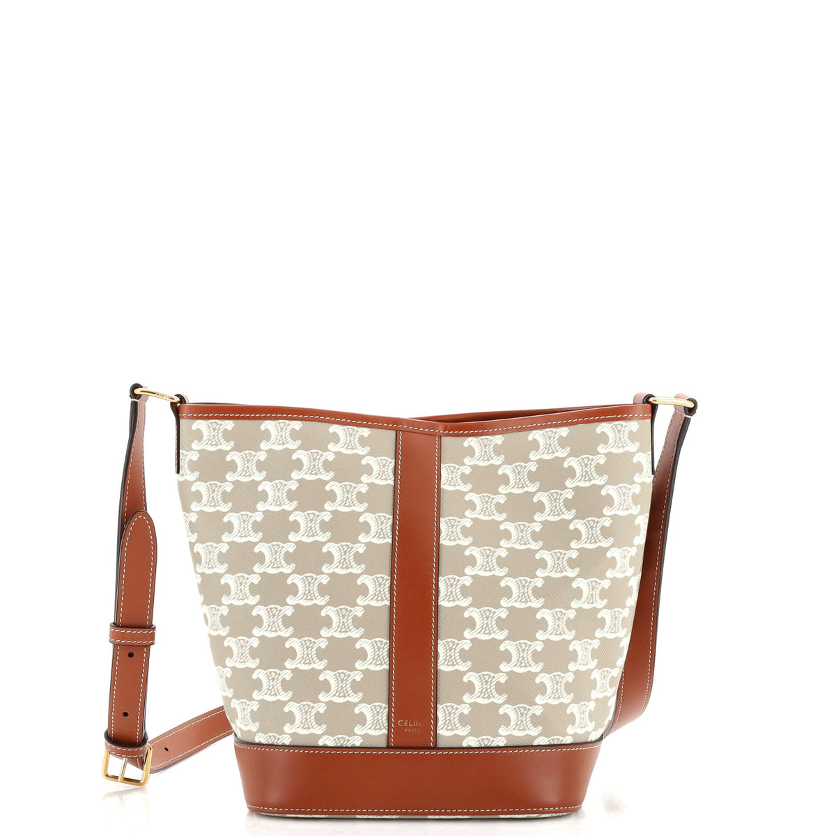 Celine CELINE Bucket Bag Triomphe Coated Canvas Small